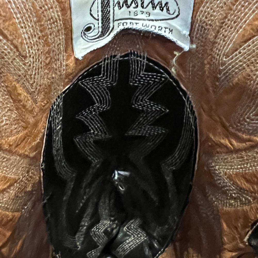 Rare Exotic Pre-Ban Justin Sea Turtle Boots - Picture 6 of 16